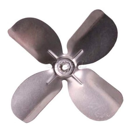 Pem Motors Small Fixed Hub Fan Blade, 6-1/2" Dia., 27 Degree Pitch, CW, 1/4" Bore, 13/16" Blade Depth, 4 Blade 6.527CWA